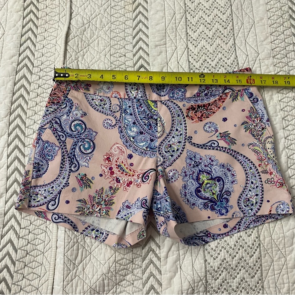 Vibrant Express Paisley Print Shorts SZ 8 - Picture 9 of 9